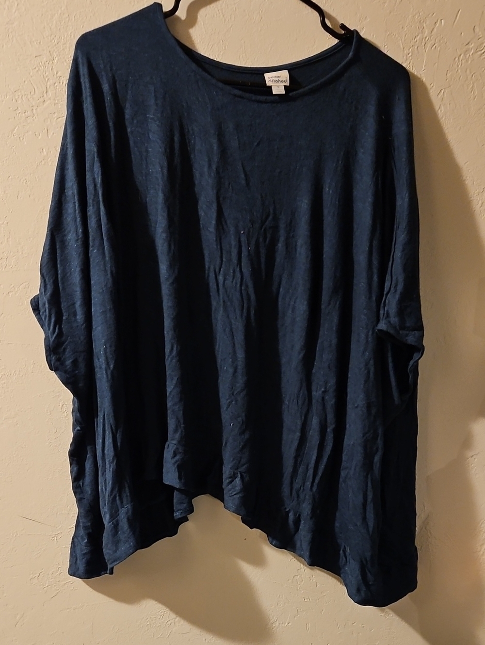 Casual Navy Scoop-Neck Tunic